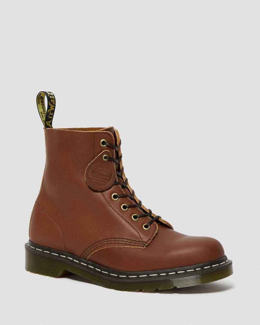 Dr. Martens 1460 Veg Tan Lær Snørestøvler Dame Brune [9846PAVWM]